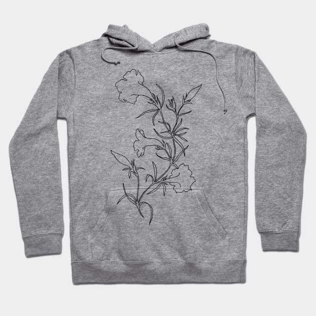 Flower Vine Hoodie by themintgardener